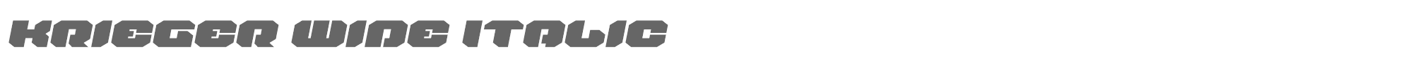 Krieger kriegerwideital.ttf font preview