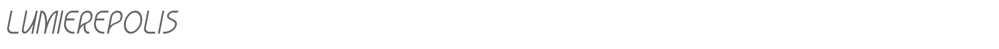 Lumierepolis Lumierepolis-Italic.ttf font preview