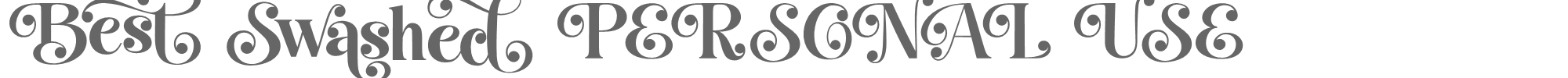 Sample characters Best Swashed Font
