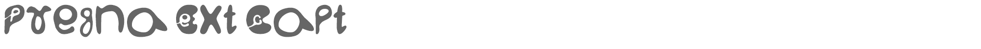 Sample characters Pregna Ext Capt Font