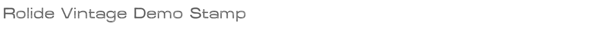 Sample characters Rolide Vintage Font