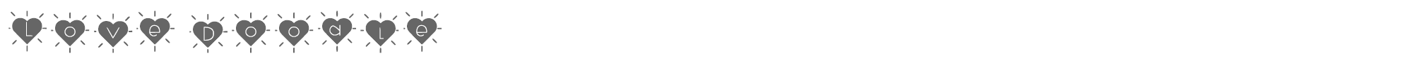 Sample characters Love Doodle Font