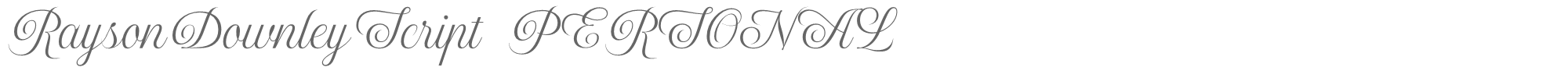 Sample characters Rayson Downley Script Font