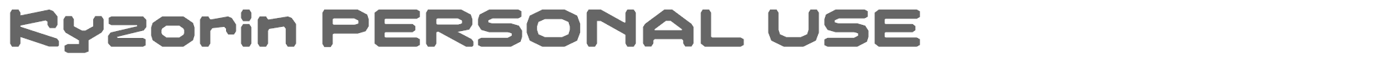 Kyzorin KyzorinRegular_PERSONAL_USE_ONLY.otf font preview