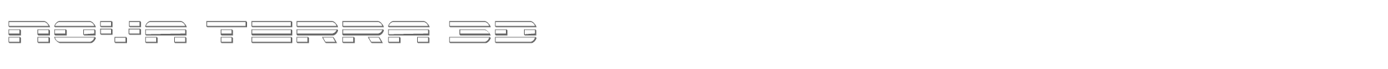 Nova Terra novaterra3d.ttf font preview