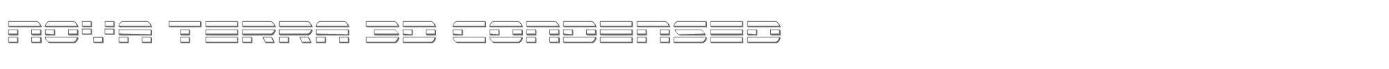 Nova Terra novaterra3dcond.ttf font preview