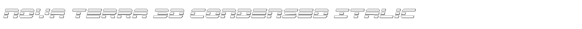 Nova Terra novaterra3dcondital.ttf font preview