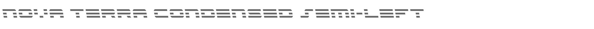 Nova Terra novaterracondsemileft.ttf font preview