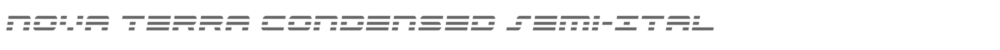 Nova Terra novaterracondsemital.ttf font preview