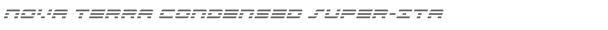 Nova Terra novaterracondsuperital.ttf font preview