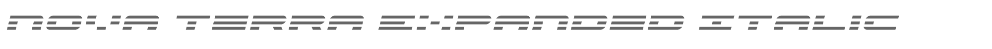 Nova Terra novaterraexpandital.ttf font preview