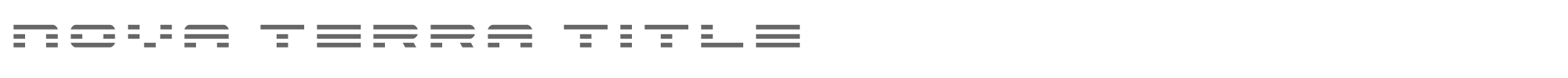 Nova Terra novaterratitle.ttf font preview