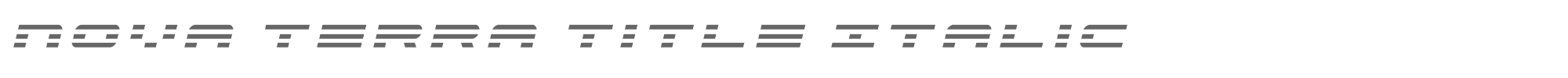 Nova Terra novaterratitleital.ttf font preview