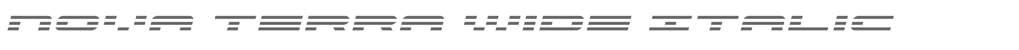 Nova Terra novaterrawideital.ttf font preview