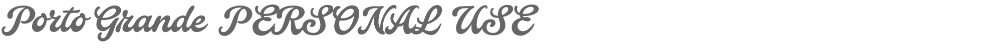 Sample characters Porto Grande Font