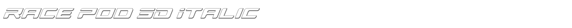 Race Pod racepod3dital.ttf font preview