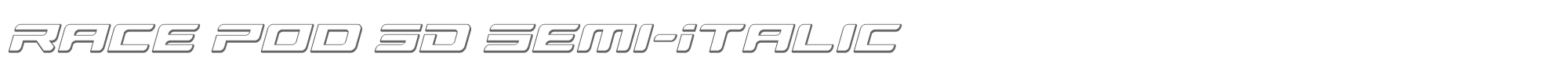 Race Pod racepod3dsemital.ttf font preview