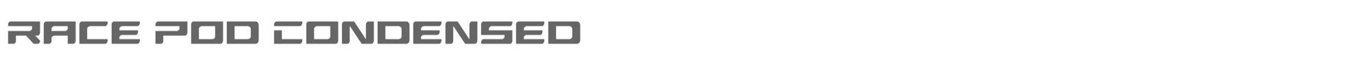 Race Pod racepodcond.ttf font preview