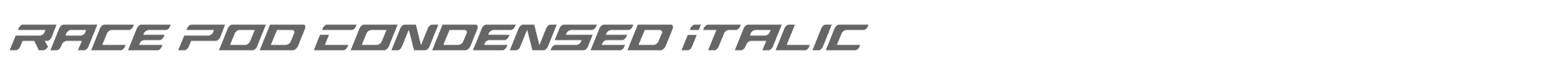 Race Pod racepodcondital.ttf font preview