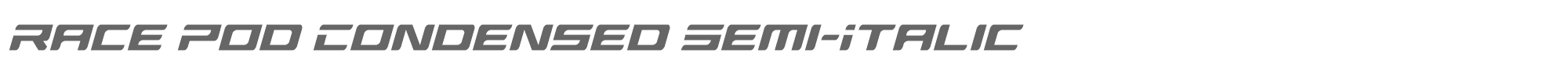 Race Pod racepodcondsemital.ttf font preview