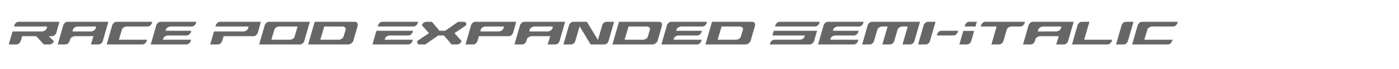 Race Pod racepodexpandsemital.ttf font preview