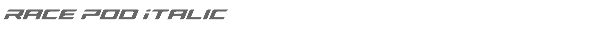 Race Pod racepodital.ttf font preview