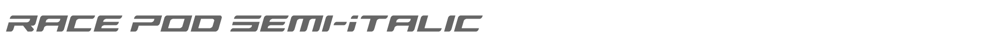 Race Pod racepodsemital.ttf font preview