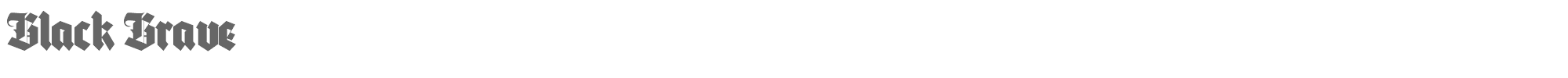 Sample characters Black Brave Font