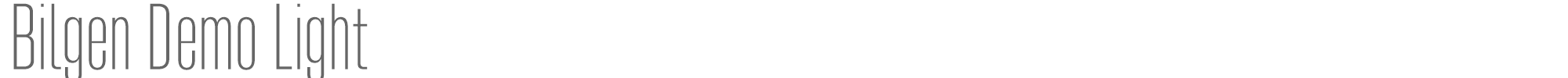 Bilgen BilgenDemo-Light.otf font preview