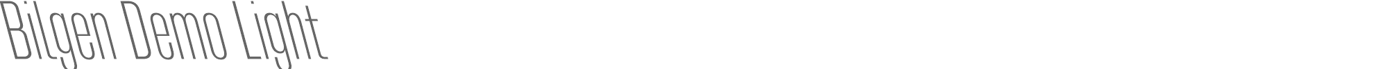 Bilgen BilgenDemo-LightLeft.otf font preview