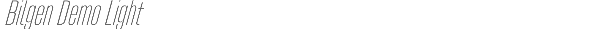 Bilgen BilgenDemo-LightRight.otf font preview