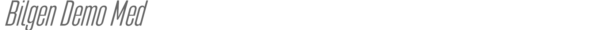 Bilgen BilgenDemo-MediumRight.otf font preview