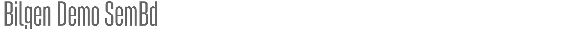 Bilgen BilgenDemo-SemiBold.otf font preview