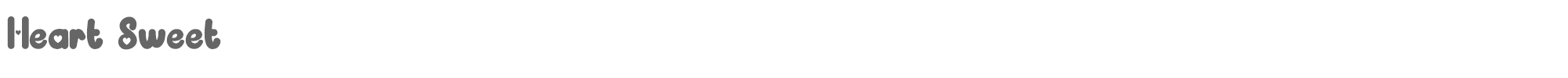 Sample characters Heart Sweet Font