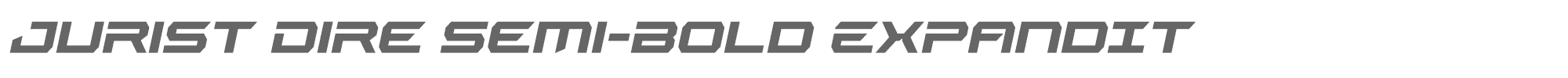 Jurist Dire juristdiresemiboldexpandital.ttf font preview