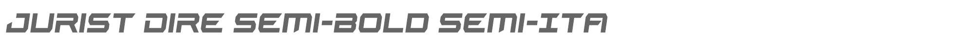 Jurist Dire juristdiresemiboldsemital.ttf font preview