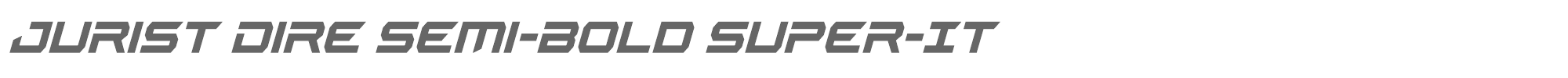 Jurist Dire juristdiresemiboldsuperital.ttf font preview