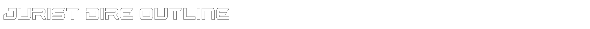 Jurist Dire juristdirexout.ttf font preview