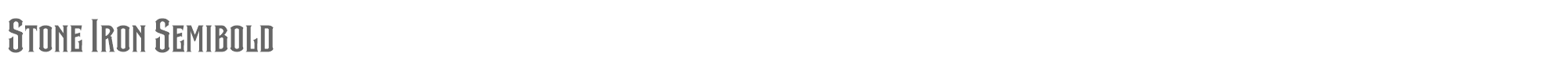 Stone Iron StoneIron-Semibold.ttf font preview