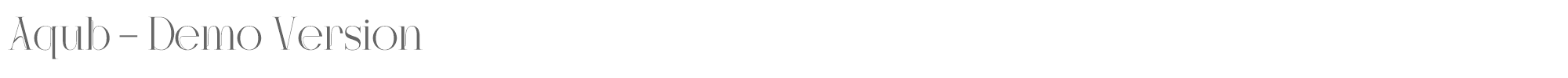 Aqub Aqub-DemoVersion-Regular.ttf font preview