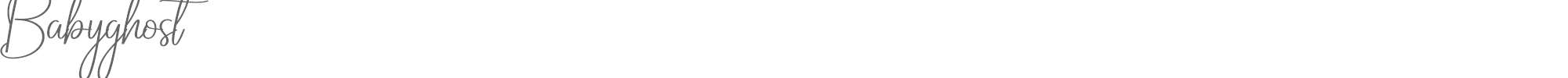 Sample characters Babyghost Font