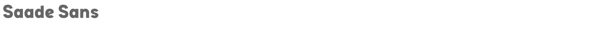 Sample characters Saade Sans Font