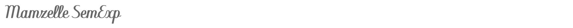 Mamzelle Mamzelle-SemiExpandedItalic.ttf font preview