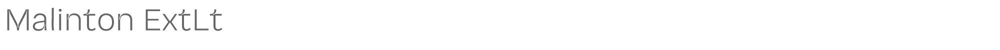 Malinton MalintonTrialVersion-ExtLt.otf font preview