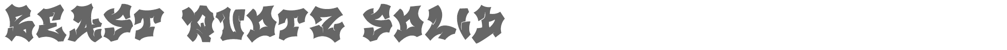 Beast Quotz BeastQuotz-Solid.ttf font preview