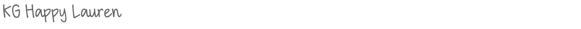 Sample characters KG Happy Lauren Font