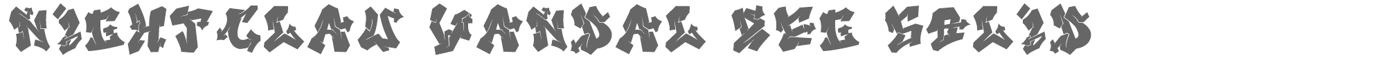 Nightclaw Vandal NightclawVandalReg-Solid.ttf font preview