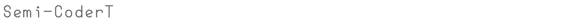 Semi Coder SemiCoderT.ttf font preview