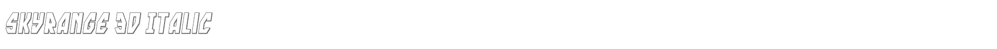 skyrange skyrange3dital.ttf font preview