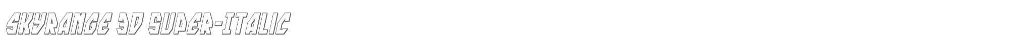 skyrange skyrange3dsuperital.ttf font preview